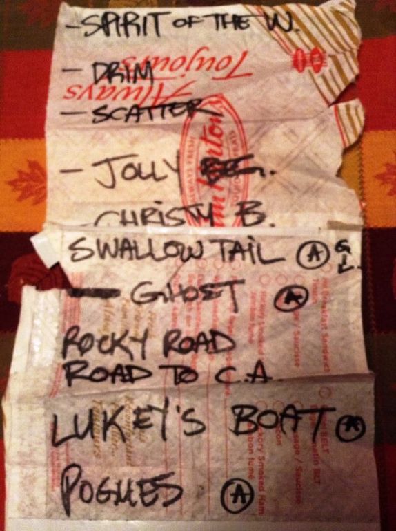 Tim Horton's set list